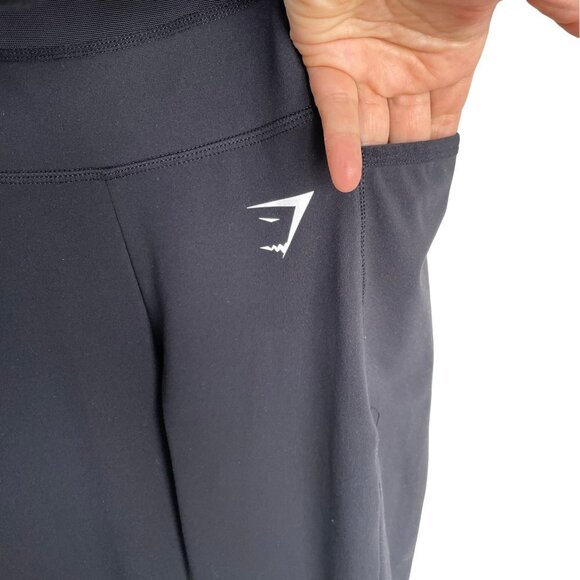 GYMSHARK Womens Size XS Black Leggings Mesh Sections Sheer Around Calf Gym Yoga - Picture 5 of 11